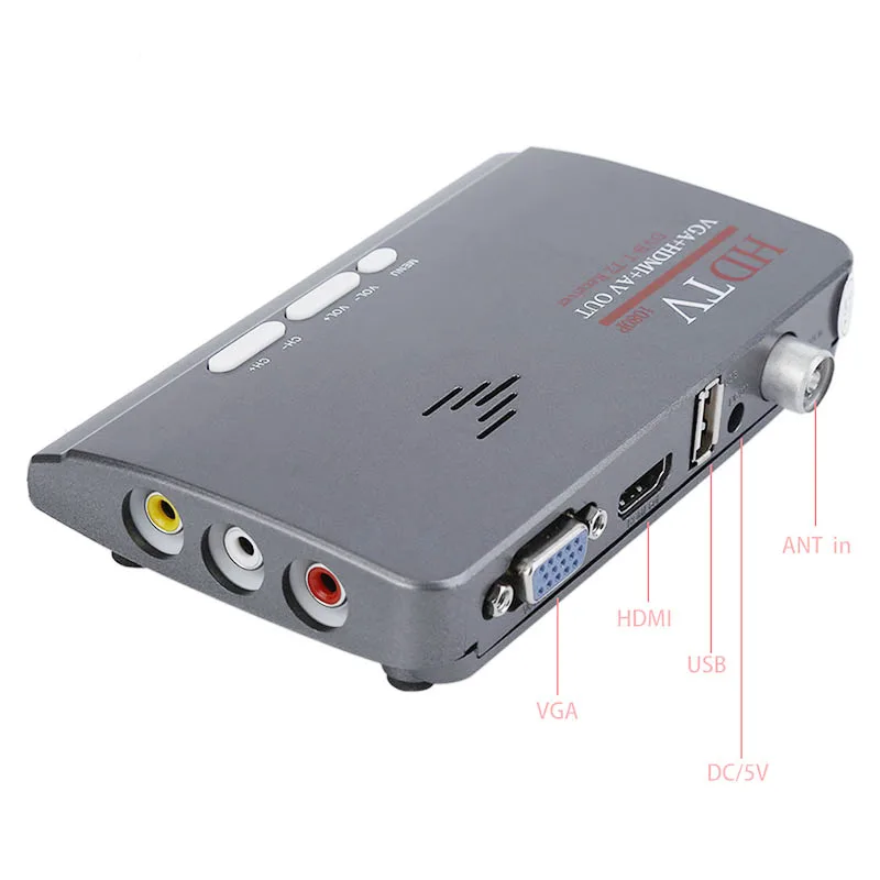 Цифровая ТВ приставка 1080P HDMI DVB T с дистанционным управлением VGA AV CVBS тюнер
