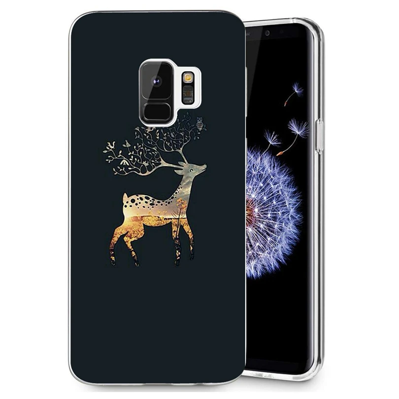 ТПУ чехол с цветочным принтом для Samsung Galaxy S3 S9 S9Plus S8 Plus S7 edge Note 8 feel Lite гелевый
