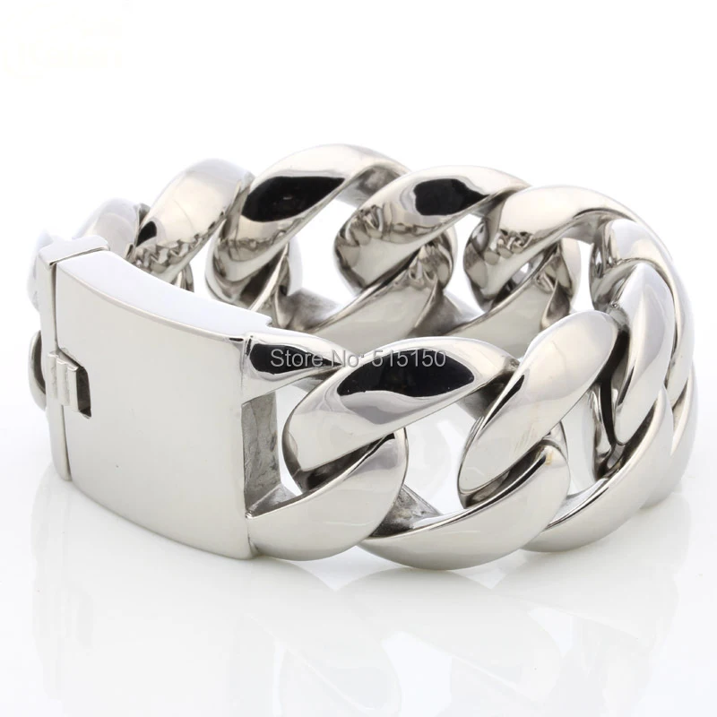 Мужские браслеты большие тяжелые 9 дюймов длиной 32 мм из нержавеющей стали 316L |