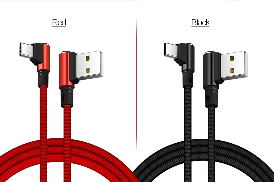 Кабель usb type C для samsung Galaxy A30 A40 A50 90 градусов Реверсивный плетеный кабель type-C для зарядки данных для Oneplus 7 Pro 6 6 T 5 T 5 T