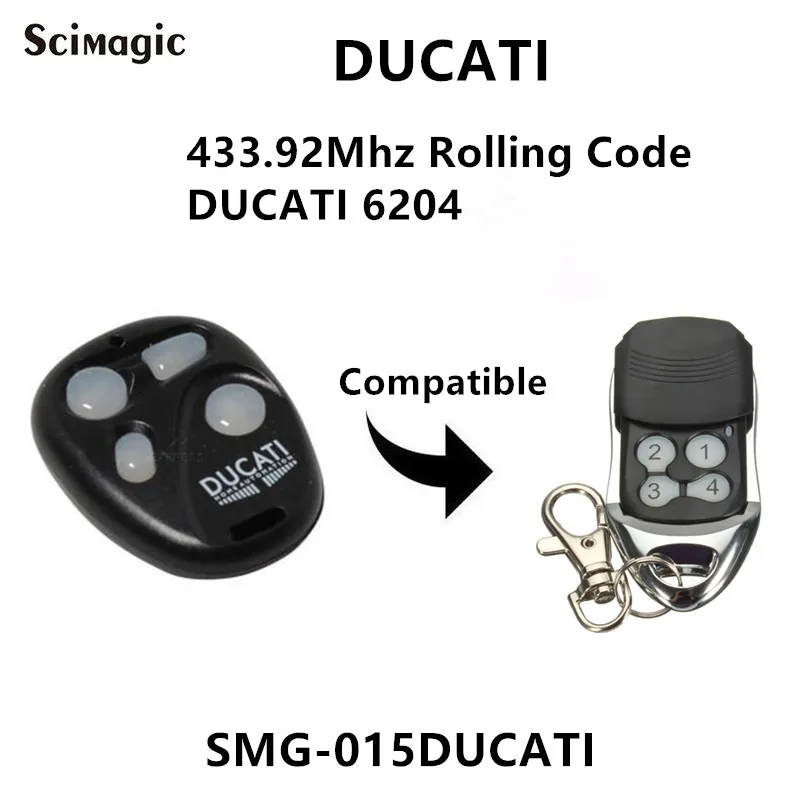 

DUCATI 6204 Garage Remote Control 433.92mhz Rolling Code Gate Keychain