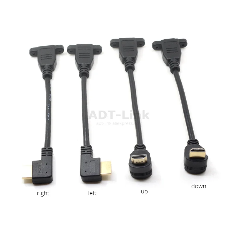 Кабель коннектор HDMI 2 0 переходник типа Папа 4K 270 90 градусов под прямым углом 1080P HDTV