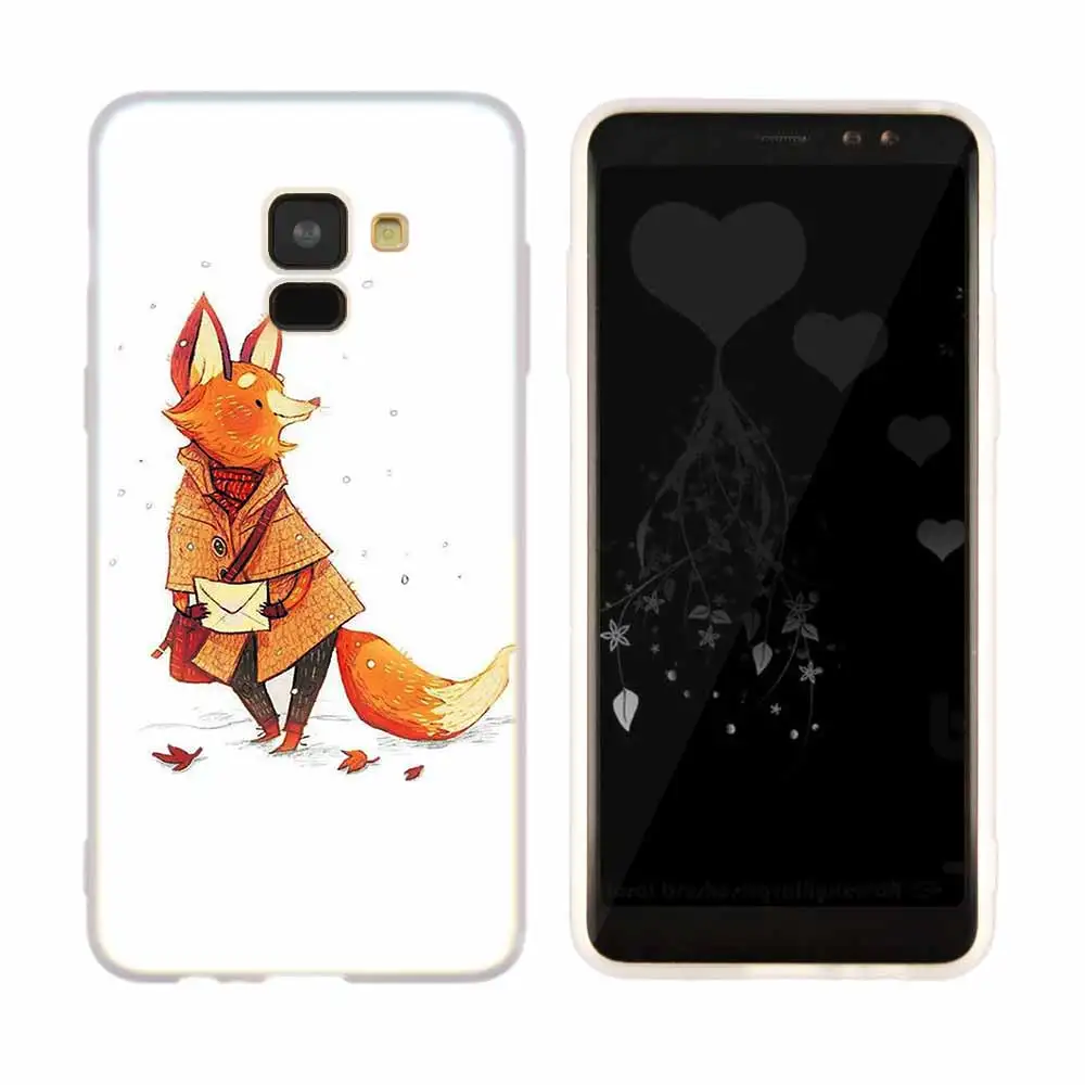 Чехол силиконовый чехол для samsung Galaxy A6 A8 A9 A7 A5 A3 плюс A6S Star аниме забавные foxs милые носки - Цвет: as the picture 05