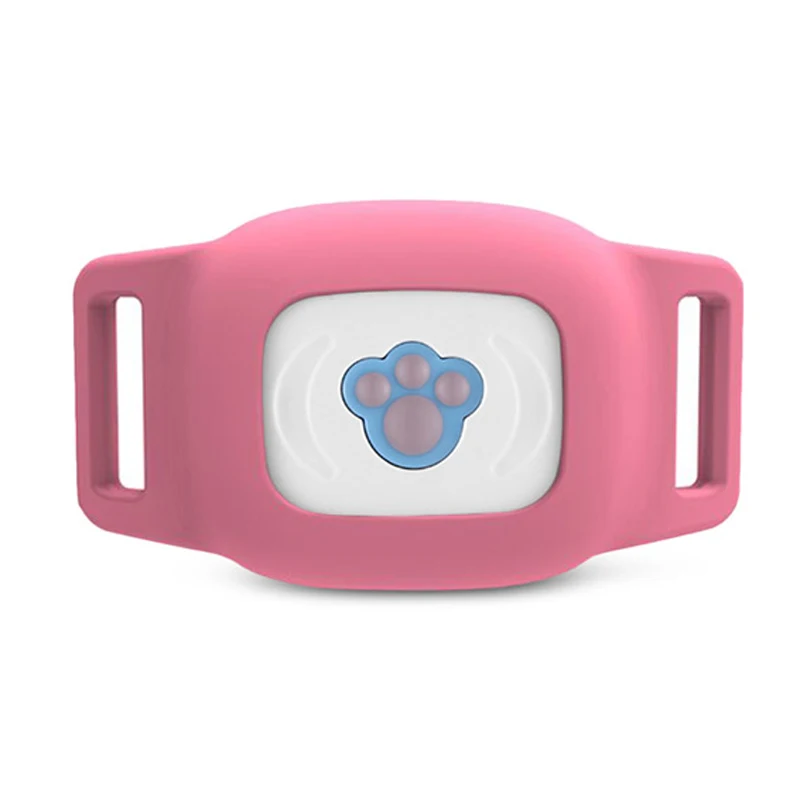 Pink Gps-трекер для питомцев, собак, умный искатель, беспроводной, Bluetooth, gps, локатор, водонепроницаемый, для детей, анти-потеря, сигнализация, мини, LBS, Трековый ошейник - Цвет: Pink