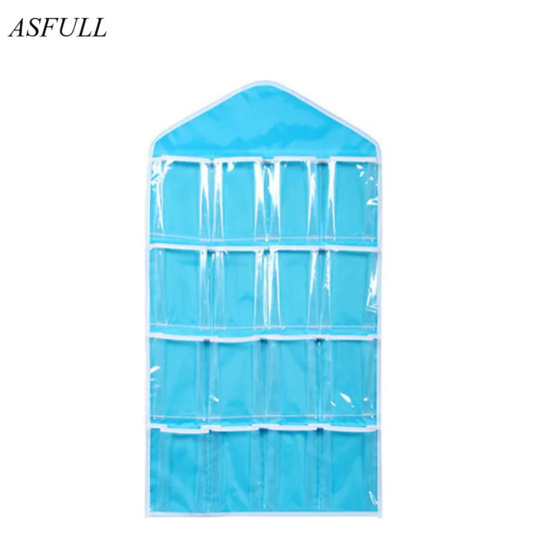 ASFULL прозрачная сумка для хранения с 16 карманами носки обуви нижнее белье