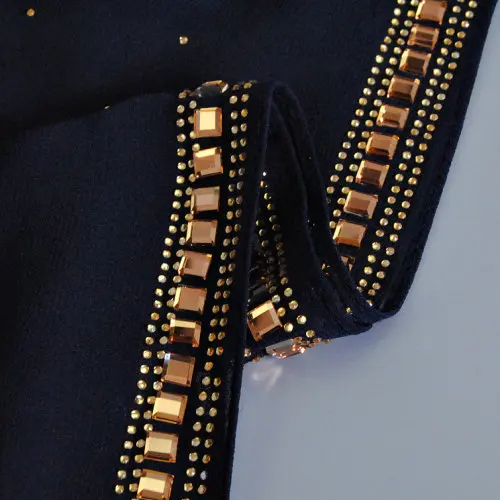 2016 Роскошная майка хиджаб мусульманские женские шарфы чешские Стразы блестящая