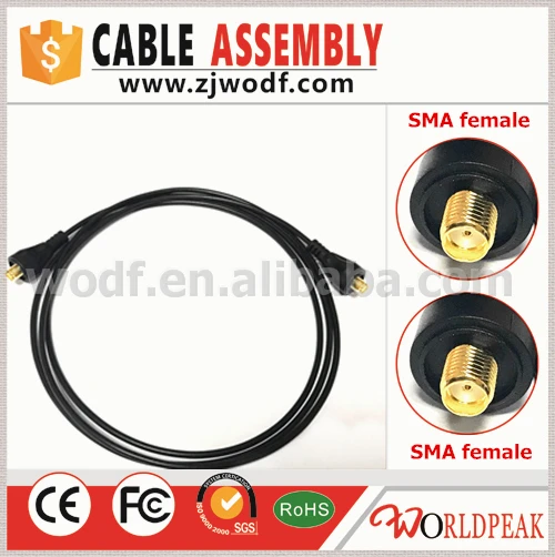 

Free shipping 2 piece High quality waterproof SMA female to SMA female with RG174 cable assembly 1.5M