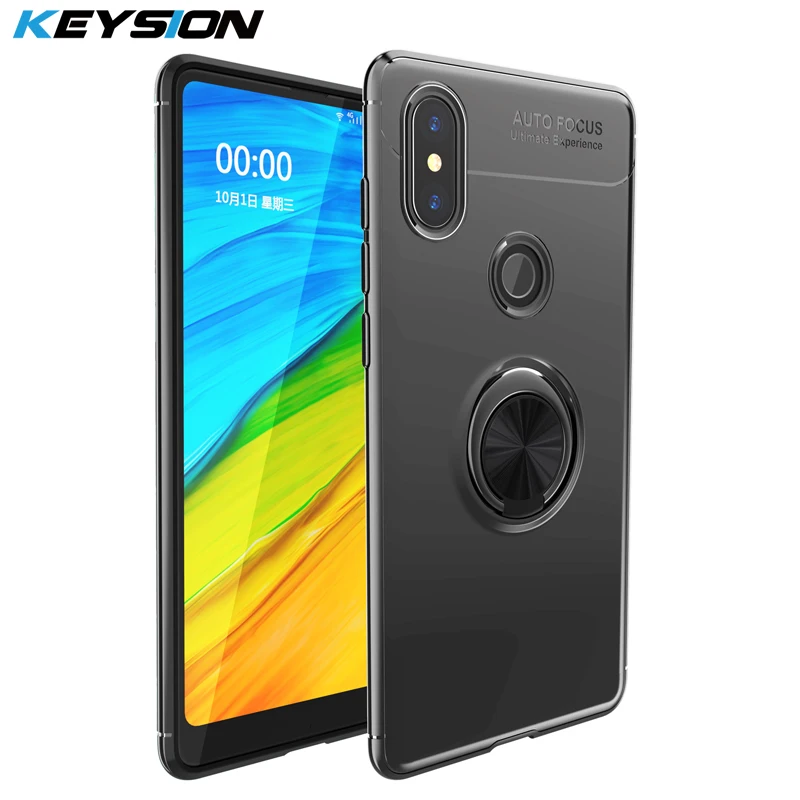 Роскошный чехол KEYSION с кольцом-держателем для телефона Xiaomi Mi Mix 2S магнитная