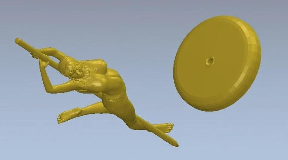 3d модель рельef для ЧПУ или 3D-принтеров в формате STL статуя танцовщицы |