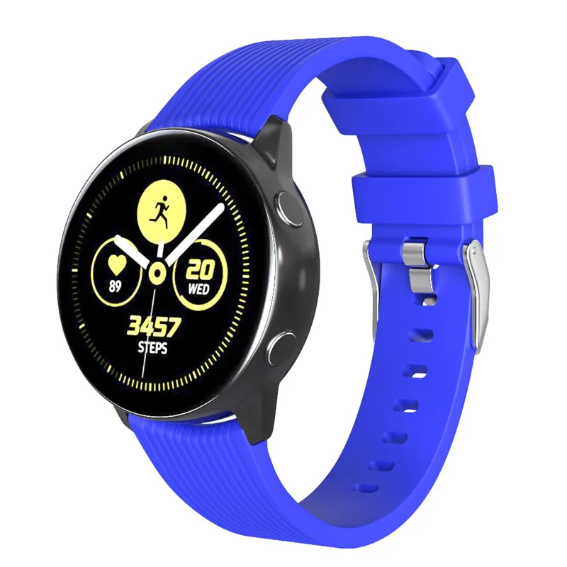 100 шт 20 мм спортивный силиконовый ремешок для Samsung Galaxy Watch активный и Huami Amazfit Bip/Amazfit