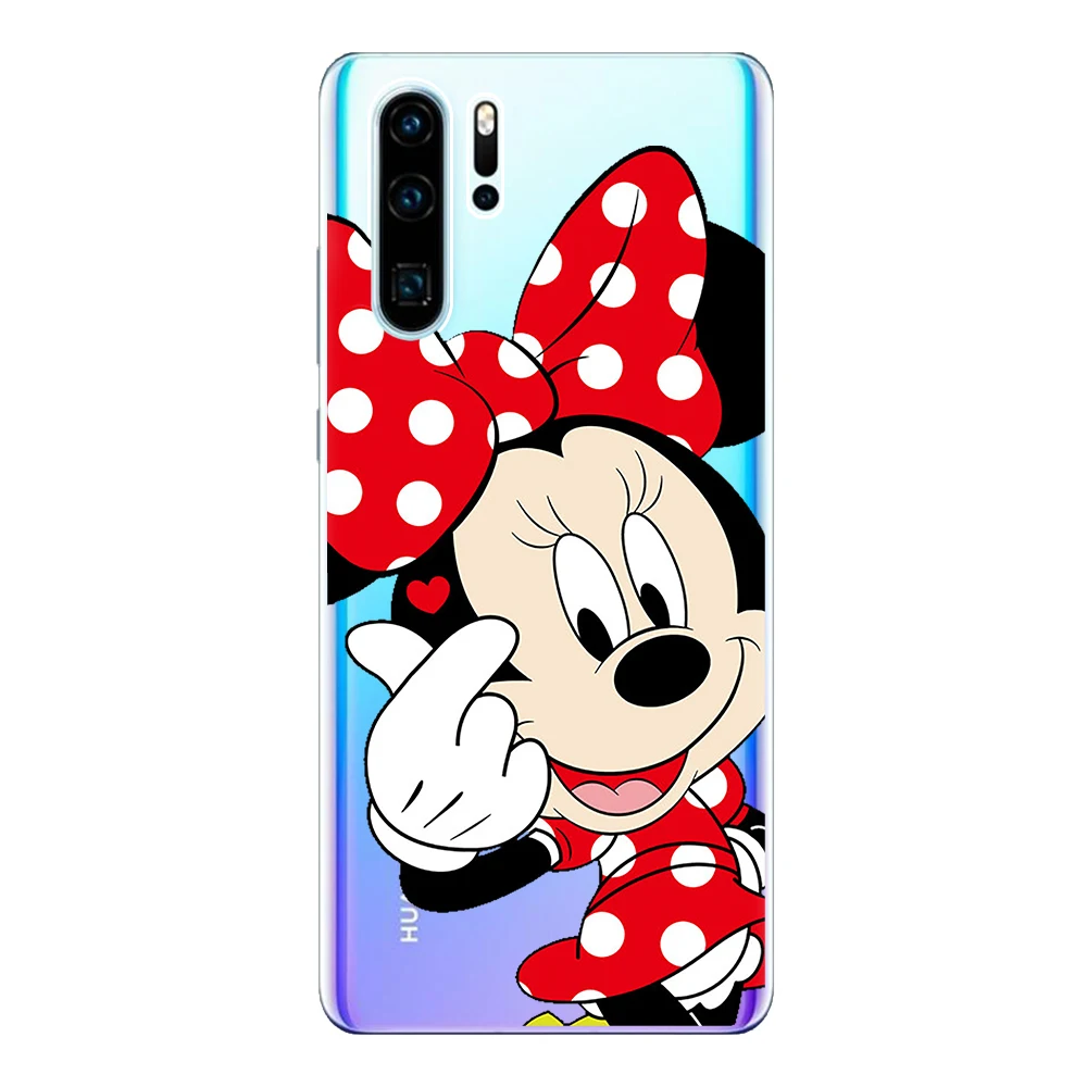 Чехол для Huawei P30 Lite Pro мягкий силиконовый чехол из ТПУ Fundas милый с Микки и Минни