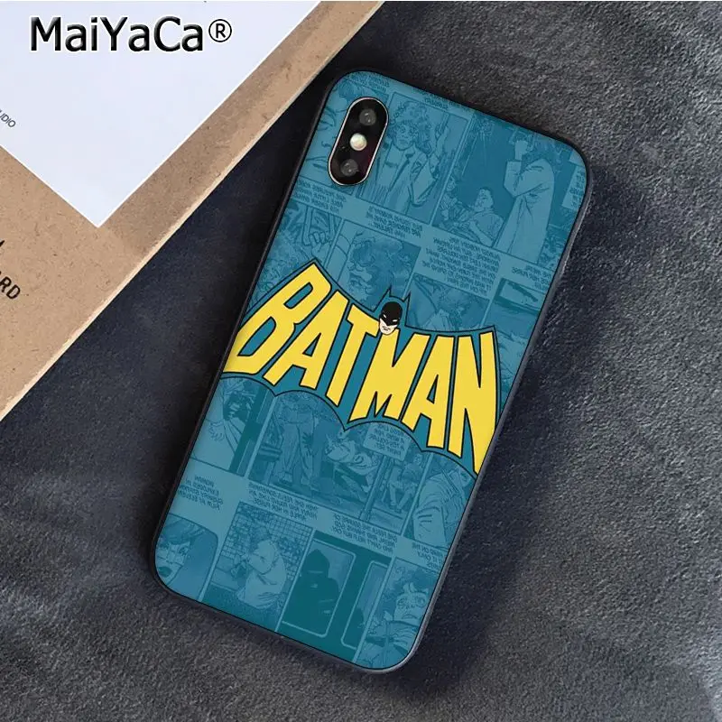 A11 MaiYaCa супергерой Бэтмен логотип новинка чехол для телефона Fundas для iphone 11 Pro Max 8 7 6 6S Plus X XS MAX 5 5S SE XR - Цвет: A11