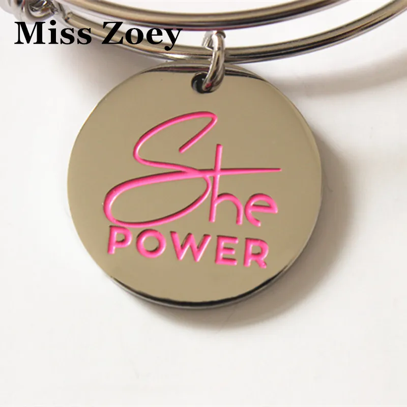 PBR217(10) 25 мм буквы She Power печатные эмалевые Подвески с изображением рака молочной