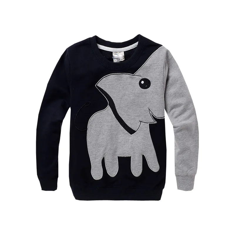 Детская Хлопковая футболка с длинным рукавом мультяшным принтом|Толстовки и