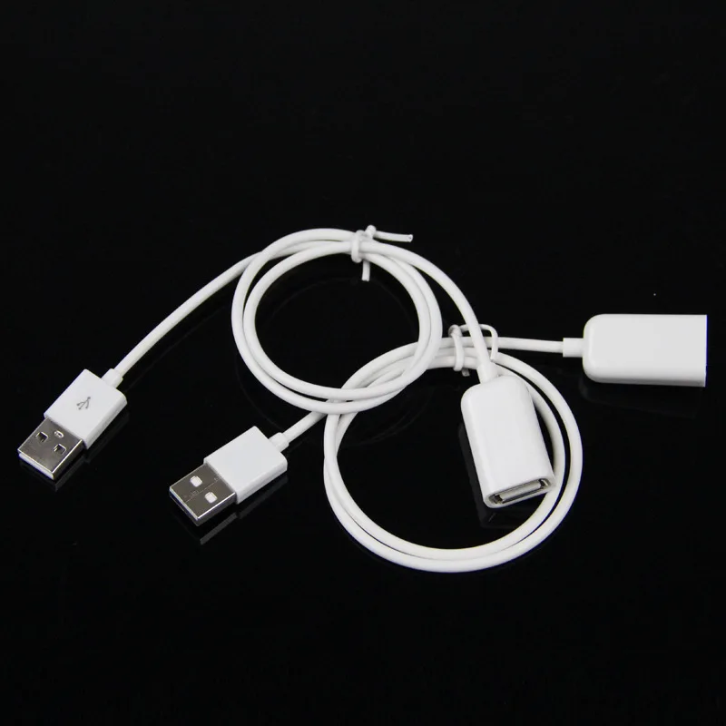 Новый 50 см белый ПВХ металлический Удлинитель USB 2 0 штекер гнездо кабель