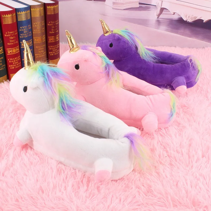 

Unicorn Shoes Kids Slippers Boys Girls Cartoon Kigurumi Onesies Pajama Animals Claw Shoes Adults Funny Home Slipper Cosplay
