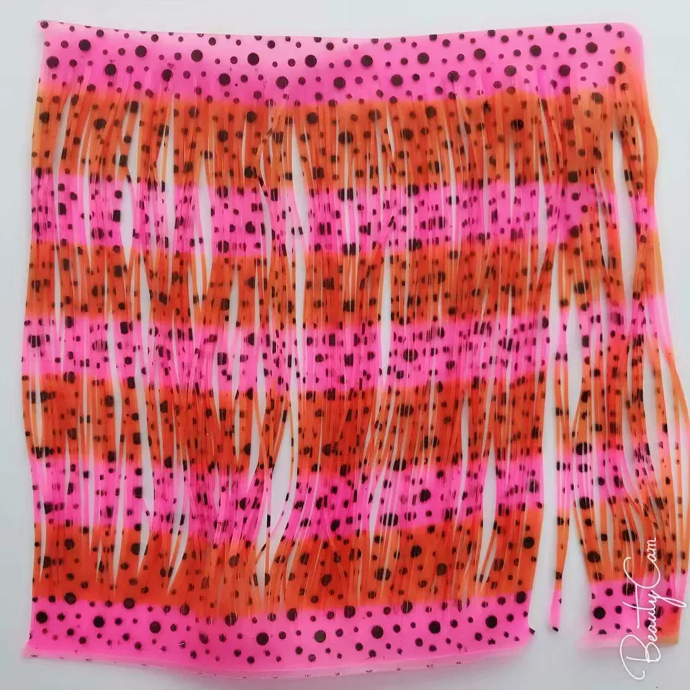 

Fishing Lure Silicone Skirt Layers,Silicone Skirt Material for Tackle Craft, DIY Spinner, Rubber Jigs, Buzzbait--235
