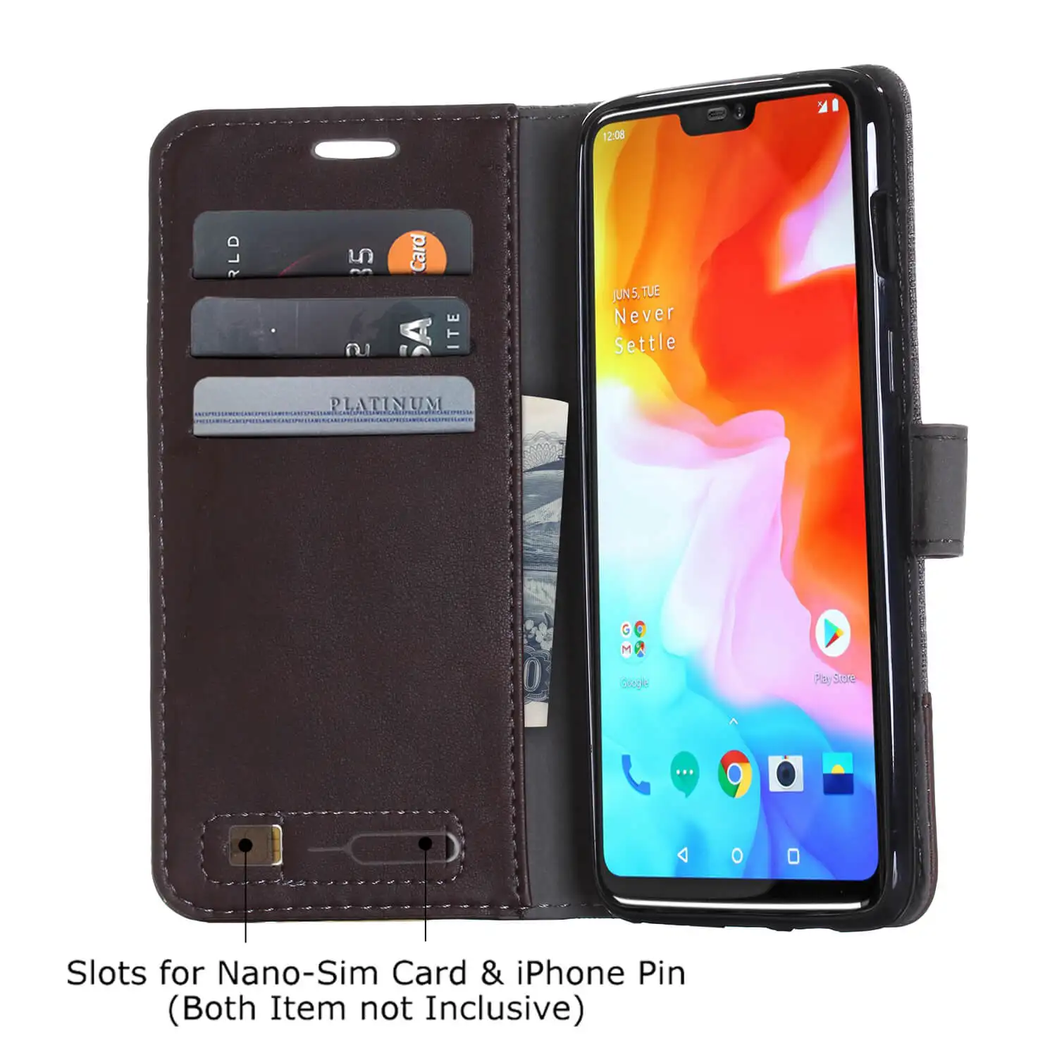 Роскошная джинсовая ткань + кожаный чехол для OnePlus 6 7 6T 5T 5 3t 3 бумажник чехлы