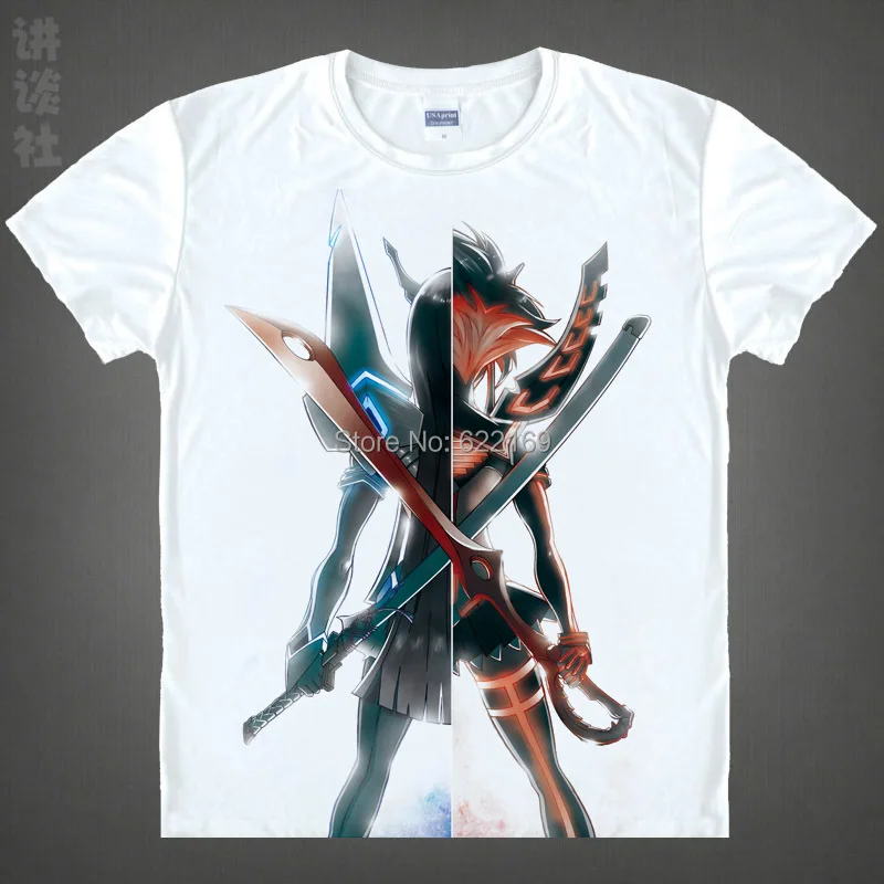 Японская аниме футболка Kill la Ryuko Matoi Goku Униформа хлопковая рубашка костюмы для