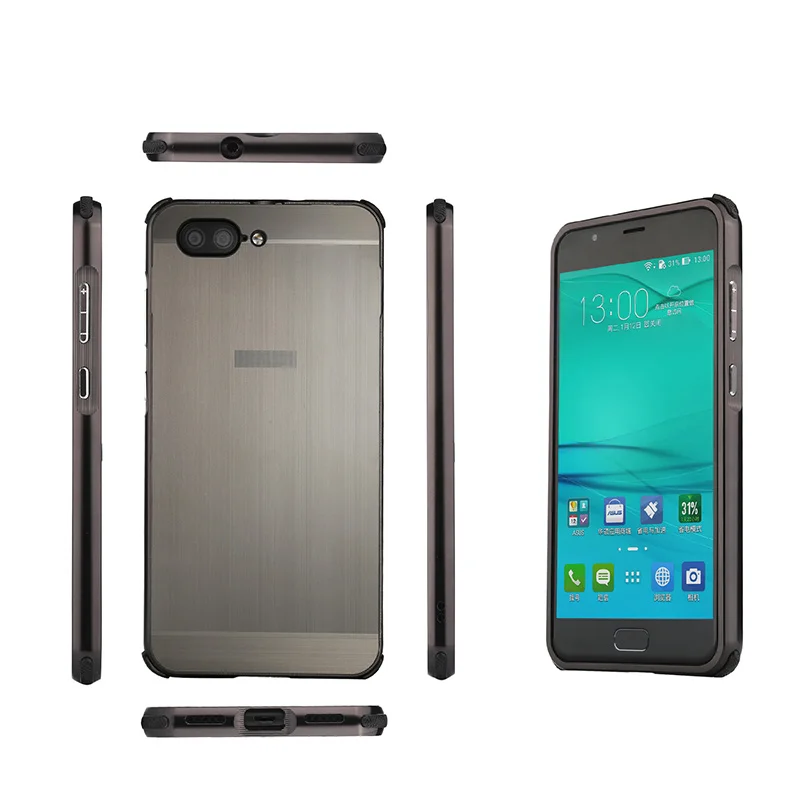 Luxury Aluminum Bumper For ASUS Zenfone 4 max Plus X015D Case Brushed Hard PC Back Cover ZC550TL |