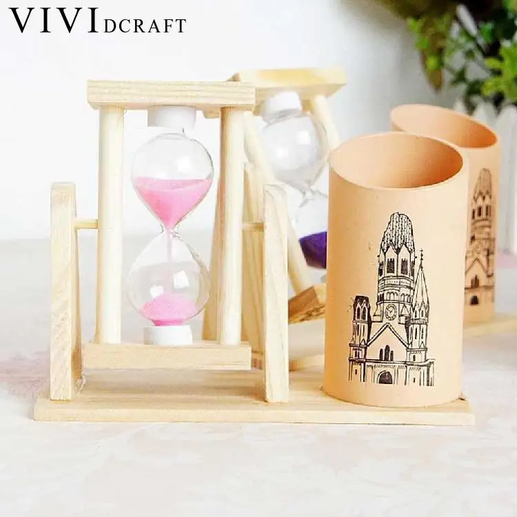 Vividcraft креативный таймер деревянный держатель для ручек офисные аксессуары с