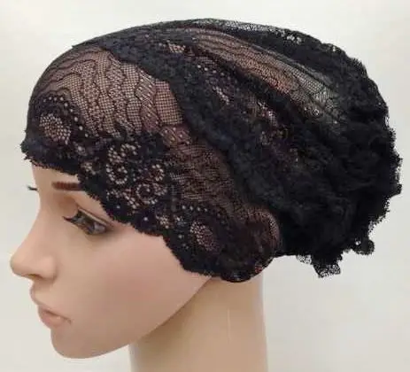 Цветок шляпа мусульманские банданы хиджаб underscarf Мусульманской Уммы кружева