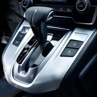 matte chrome interior gear panel moulding cover trim for 2017 18 honda crv car styling