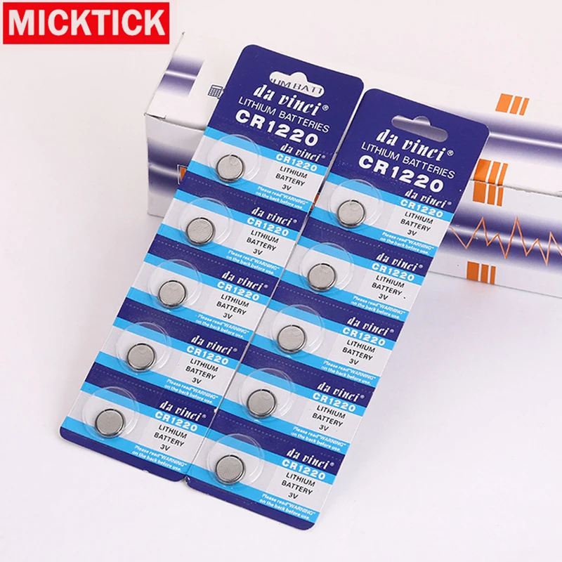 1 карта 5 шт CR1220 кнопочные батареи DL1220 BR1220 LM1220 ячейка монета литий-ионная батарея 3