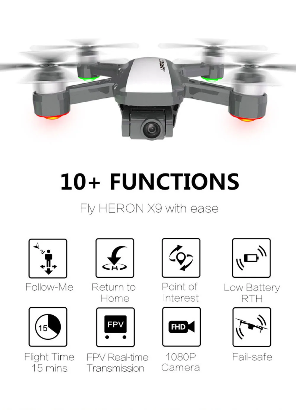 JJRC X9 5G 1080 P WiFi FPV HD Камера gps Радиоуправляемый Дрон Gimbal потока позиционирования высота Удержание Quadcopter дистанционного управление вертолеты игрушки