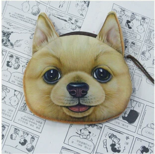 Кошельки для монет, кошелек, новинка, Женская 3D печать, собака, кошка, животное, большое изменение лица, модная милая маленькая сумка на молнии для женщин, сумка - Цвет: 5