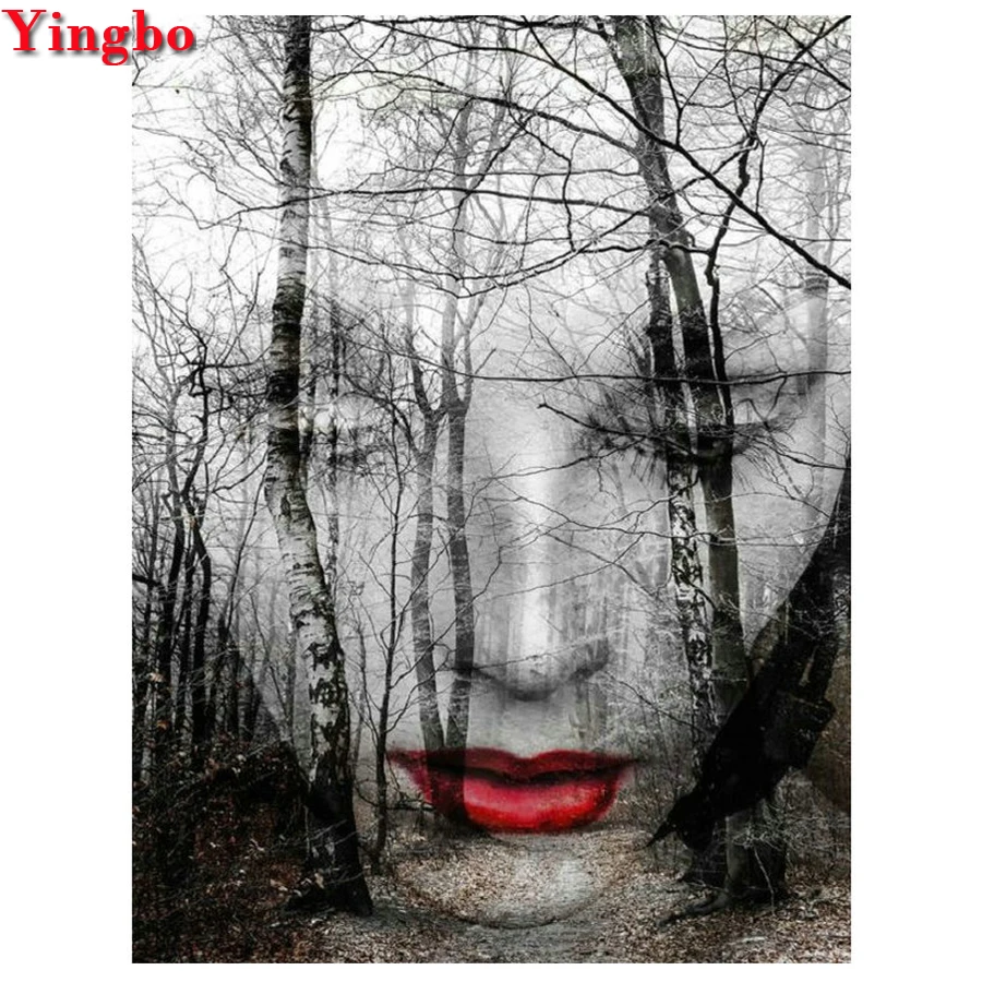 5D DIY Алмазная картина полностью квадратная круглая лесной пейзаж вышивка красота