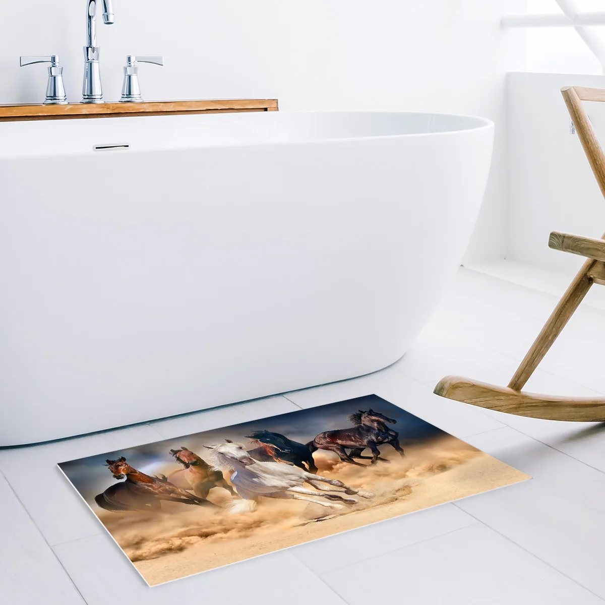 Фото на Canva постер для бегущей лошади под домашним животным миска воды еды
