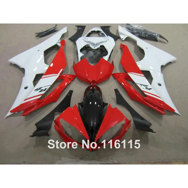 Комплект пластиковых обтекателей под давлением для YAMAHA R6 2008 2013 2014 Красный Белый