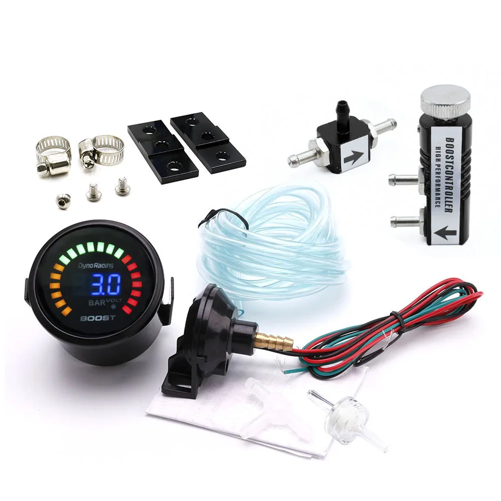 Dynoracing 2 &quot52 мм автомобиля цифровой 20 светодиодный Turbo Boost 1 ~ 2Bar + регулируемый