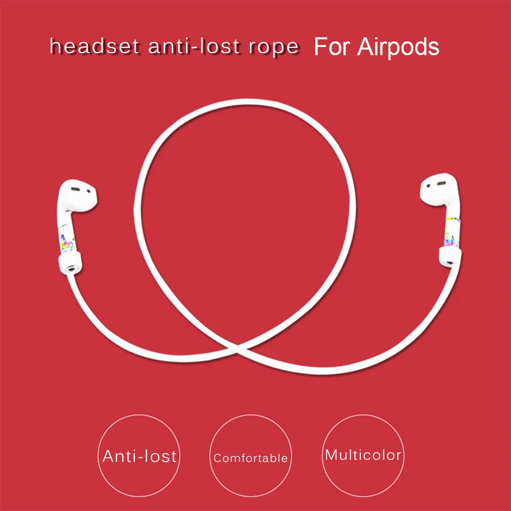 Для AirPods Анти-потери ремень веревка силиконовый наушник аксессуары гарнитура ремень для хранения кабель для наушников для iPhone XR XS MAX