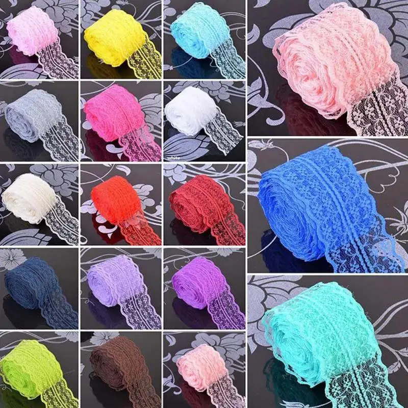 Lace Roll Spool Fabric Ribbon Netting Wedding Decoration Trim Garment Apparel Tulle Party Supplies 45mm*10M | Дом и сад