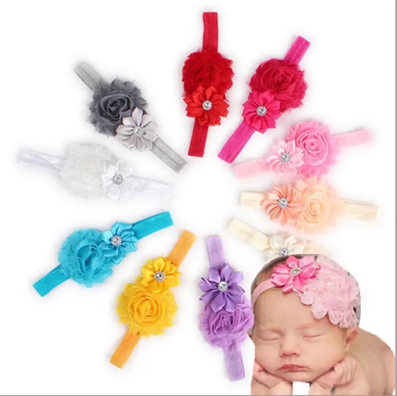 10 шт. Одежда для детей малышей девочек Младенческая цветы повязка волос Лук