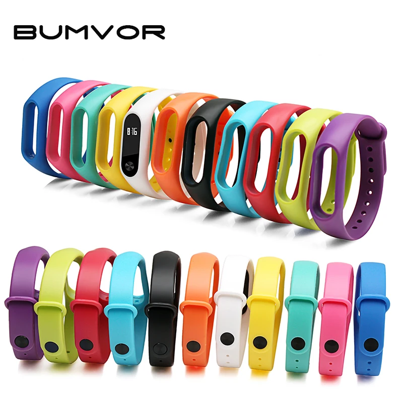 Модные браслеты BUMVOR для Xiaomi Mi Band 2 спортивный ремешок часов силиконовый на