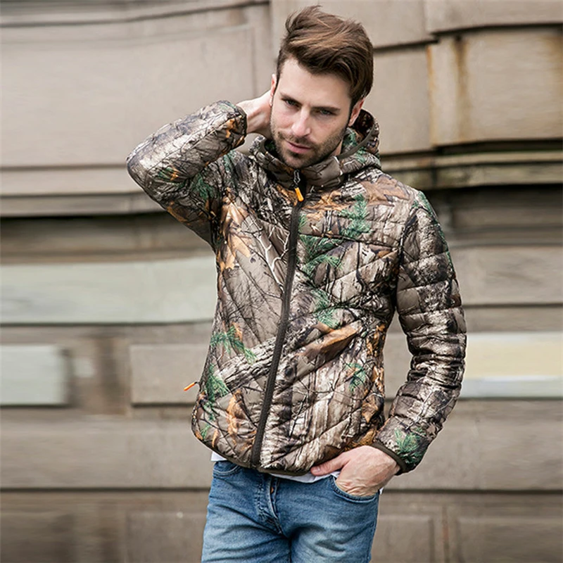 Новая осенне-зимняя куртка на утином пуху Мужская короткая с капюшоном bionic
