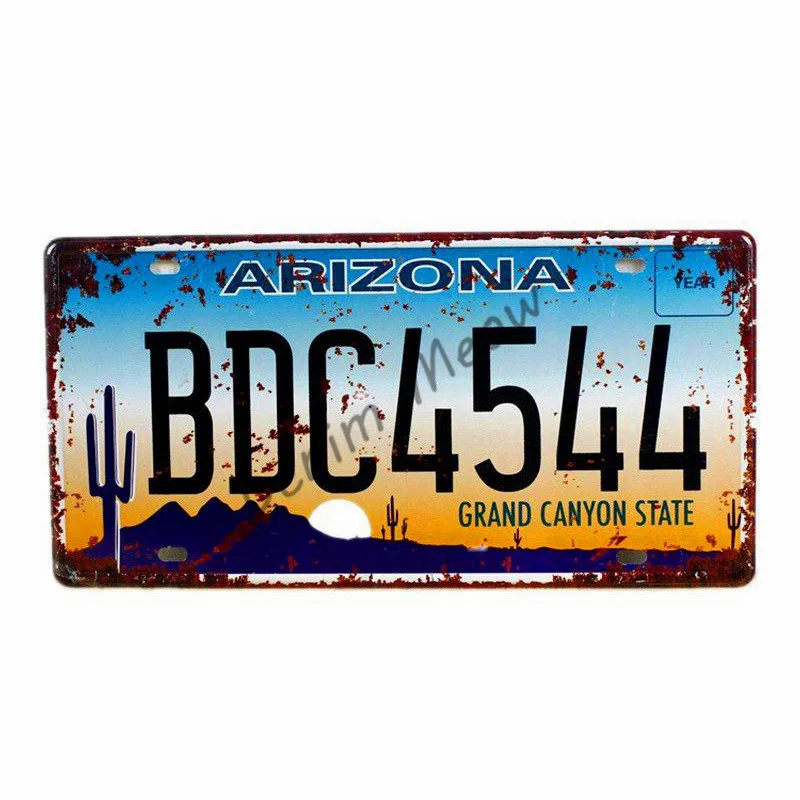 CALIFORNIA SUBLIME винтажная Автомобильная Лицензия ASSMAN металлические пластины настенные художественные ремесла винтажная железная живопись для винтажная вывеска Бар Кафе гараж плакаты WY46 - Цвет: 1