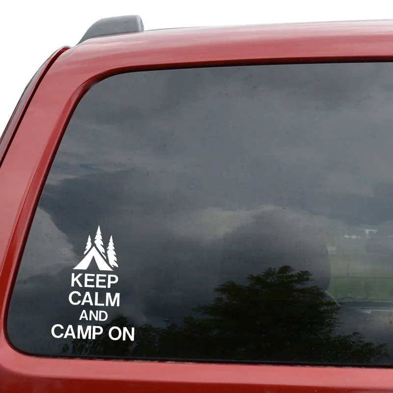 YJZT x 16 см наклейка с надписью KEEP CALM AND CAMP интересная виниловая автомобильная