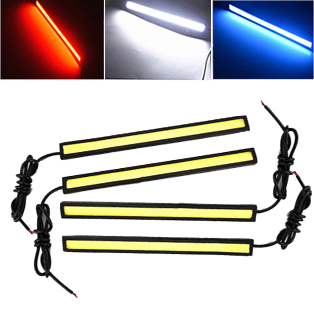 

Y 17cm COB DRL LED Daytime Running Lights Auto Lamp External Lights For Universal Car 100% Waterproof Car styling Led DRL Lamp