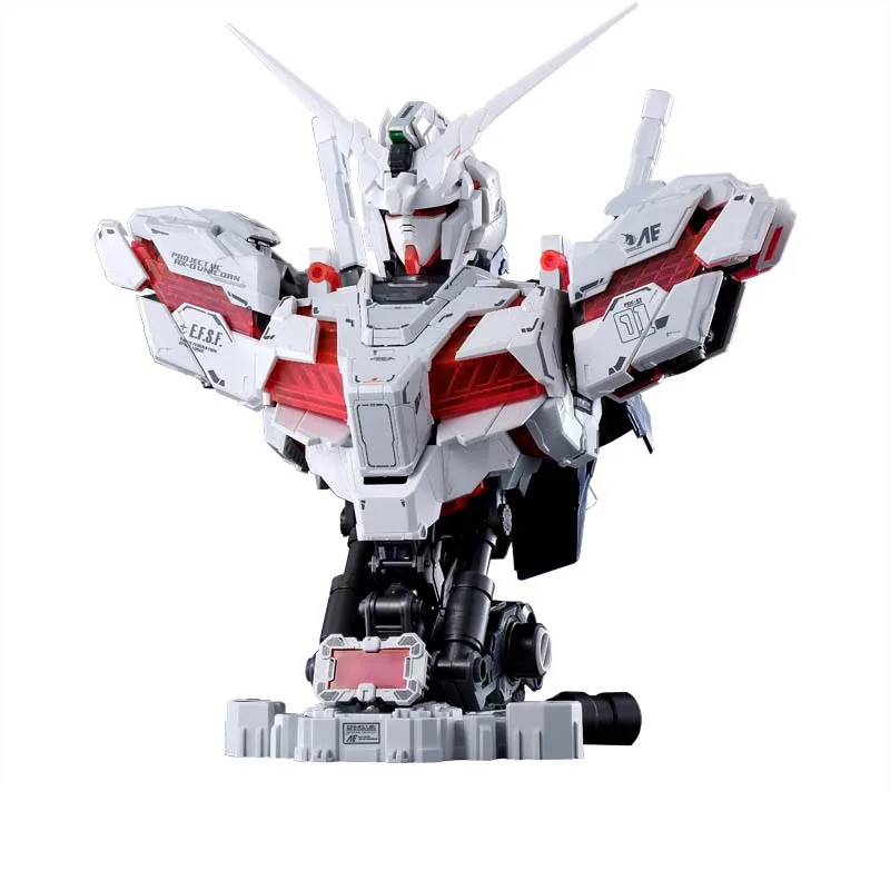 Красный Аниме хобби Единорог Зеленый Красный модель assembb светодиодный 1/35 RX-0 робот Гандам светодиодный свет головоломка фигурки горячие детские игрушки Розничная коробка - Цвет: Красный