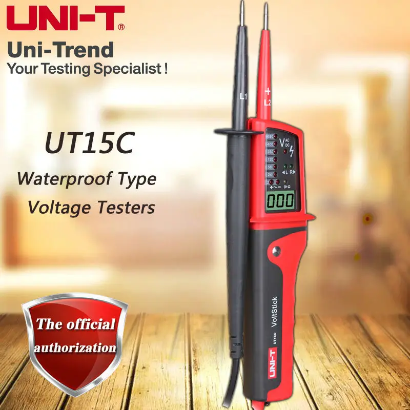 

UNI-T UT15C Voltage and Continuity Tester / On-Off Test / Single-piece Pen Measurement / LCD Voltage Display