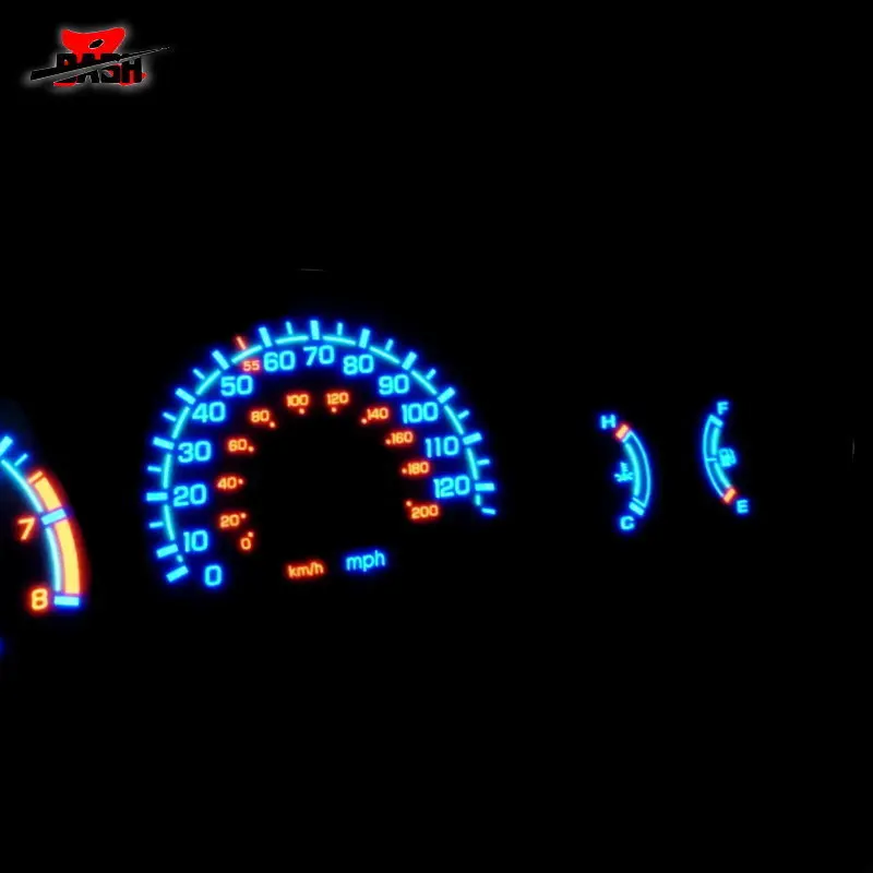 DASH EL Glow Gauge для CRX автоматическая версия США обратное свечение белое лицо голубое