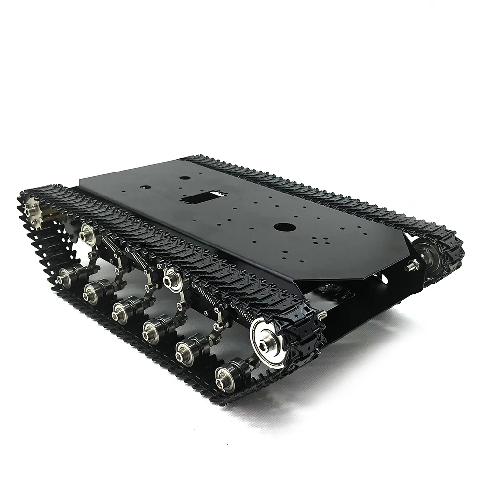 Шасси TS600 из нержавеющей стали автомобиль Танк с черными металлическими треками