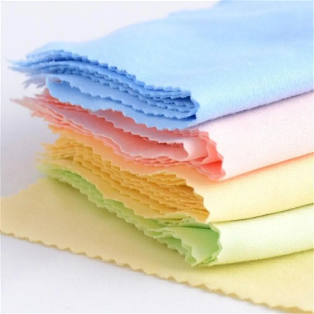 Новинка 10 шт. высокое качество цветная ткань для очистки линз микрофибра одежда