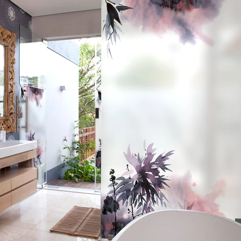 Наклейки на окна спальни прозрачные непрозрачные китайская ванная комната