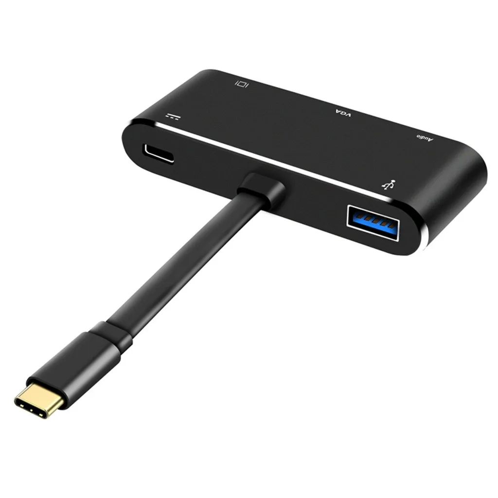 Hd конвертер Лот 5 в 1 USB C Тип с разъемами типа и HDMI HUB адаптер кабель VGA Аудио 3 0 PD