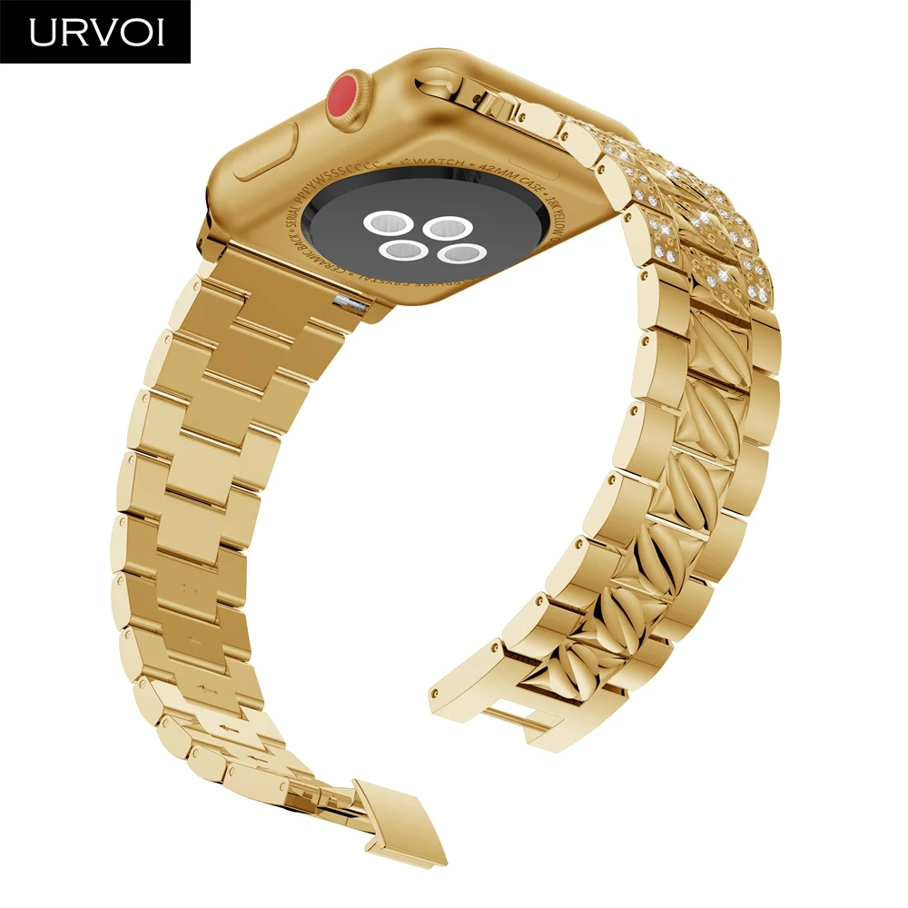 URVOI link браслет для Apple Watch ремешок из нержавеющей стали iWatch серии 5 4 3 2 1 модный